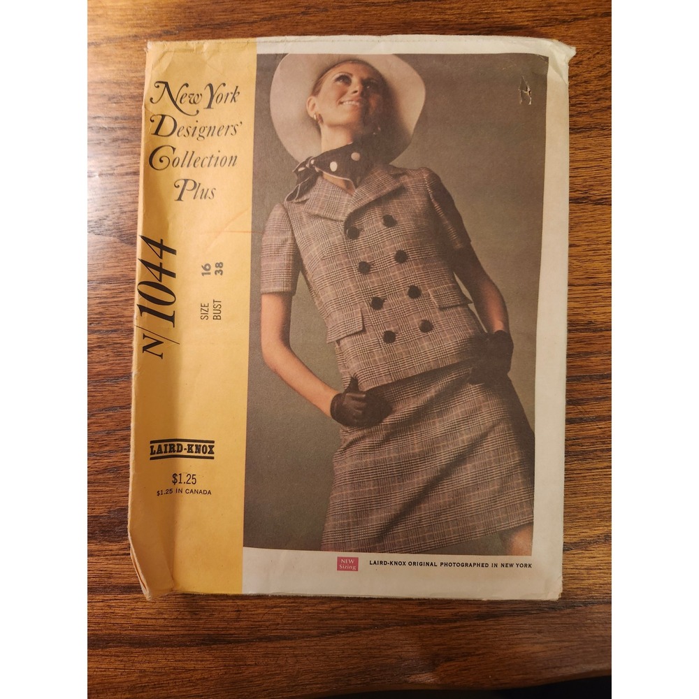 VTG 1968 McCall's 1044 Laird-Knox Misses Suit Jacket Skirt Pattern 16 Maud Adams